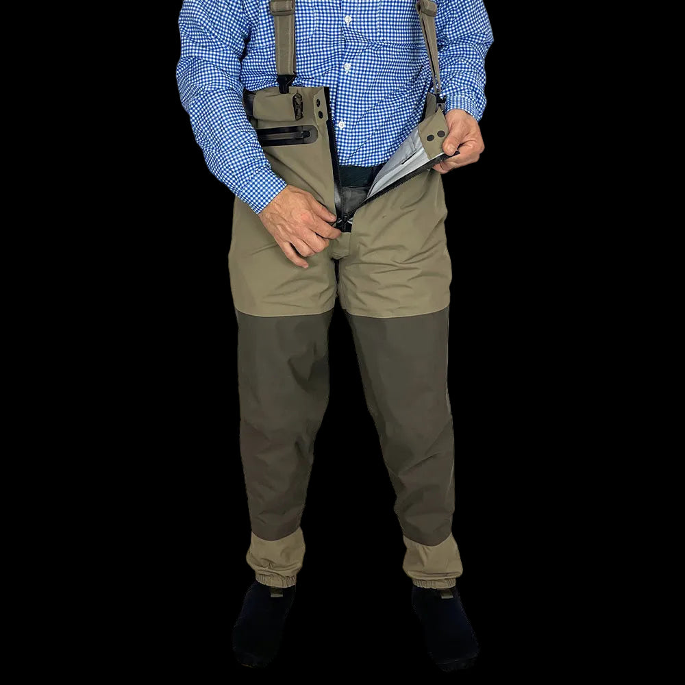 Paramount Slate Zippered Waist-High Guide Pant