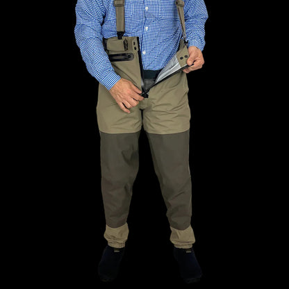 Paramount Slate Zippered Waist-High Guide Pant