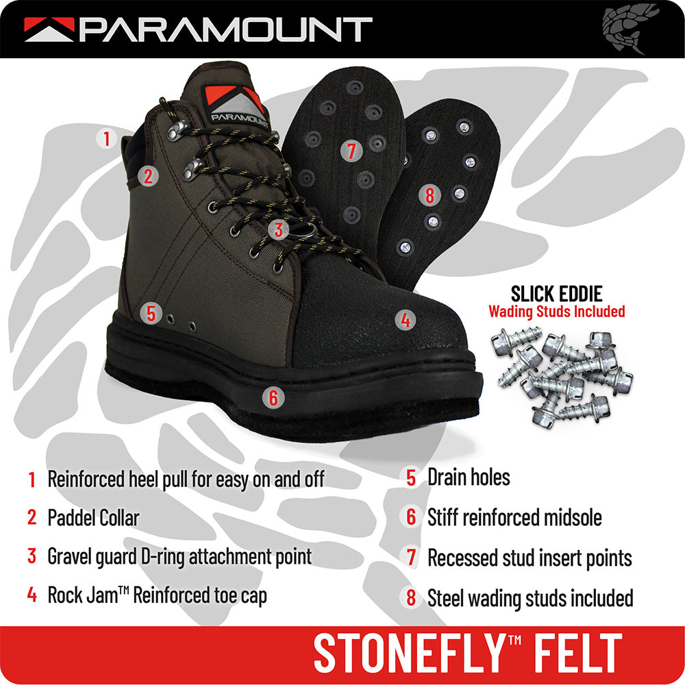 Paramount Stonefly Felt Wading Boot