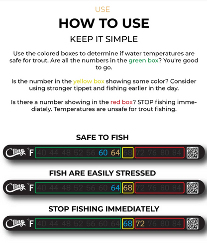 Cling Fishing Temperature Tape